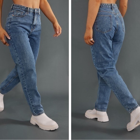 PrettyLittle Thing High Rise Mom Jeans 8 - Picture 1 of 10